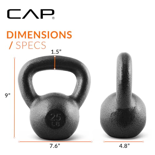 Image of CAP Barbell Cast Iron Kettlebell - Singles and Sets, Multiple Weight Choices