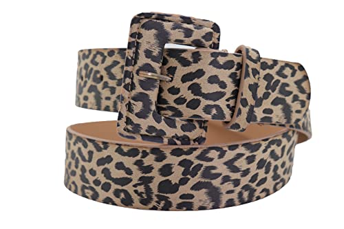 TrendyFashionJewelry Women Celebrity Style Fashion Belt Hip Waist Black Beige Cheetah Animal Print S M