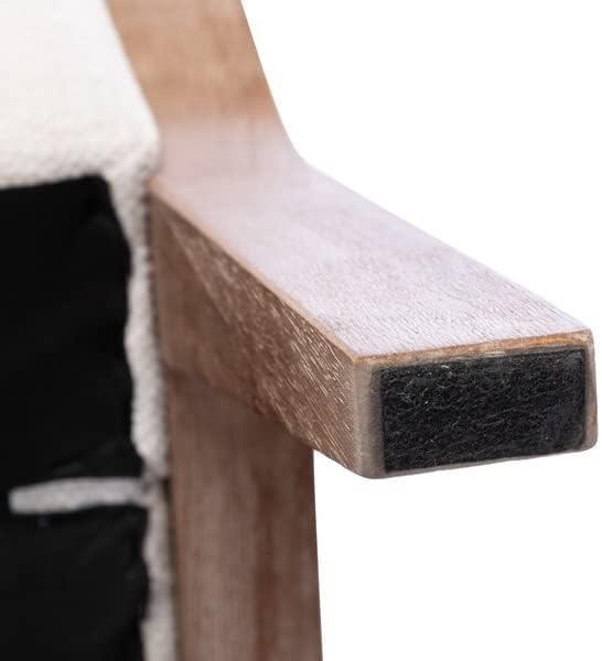 Miniatura 7 de RIVOVA - Silla decorativa de lino moderna de mediados de siglo cómodas sillas de sala de estar silla de lectura color blanco