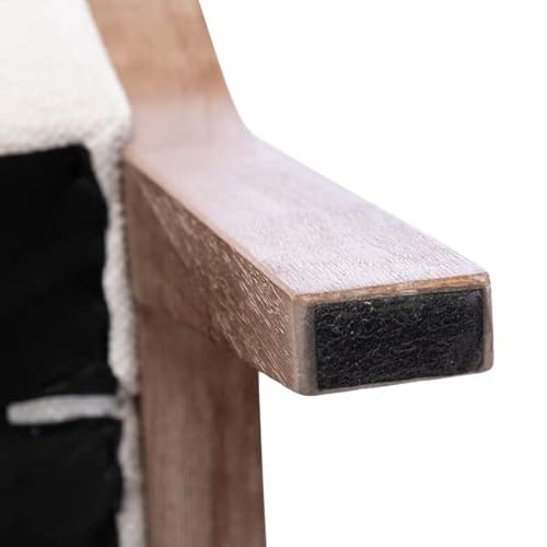 Rivova Mid Century Modern Linen Accent Chair, Comfy Living Room Chairs Single Lounge Chair Reading Armchair, White #TOP6