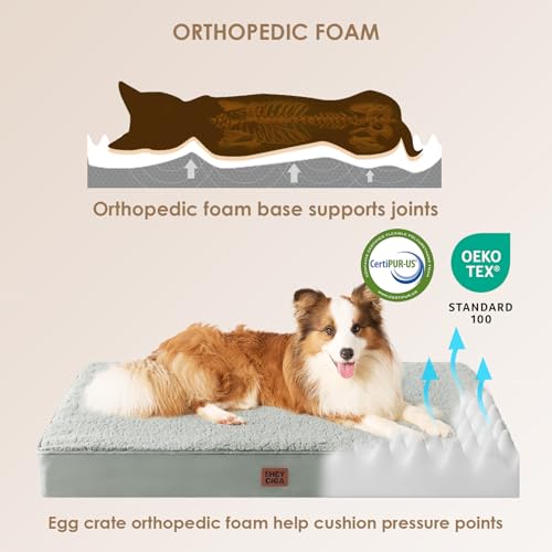 Image of EHEYCIGA Orthopedic Dog Bed Extra Large with Removable Washable Cover, 47IN