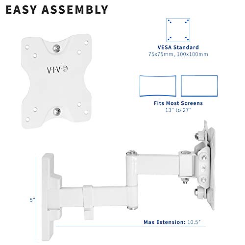VIVO Full Motion Wall Mount for up to 27 inch LCD LED TV and Computer Monitor Screens - Image 3
