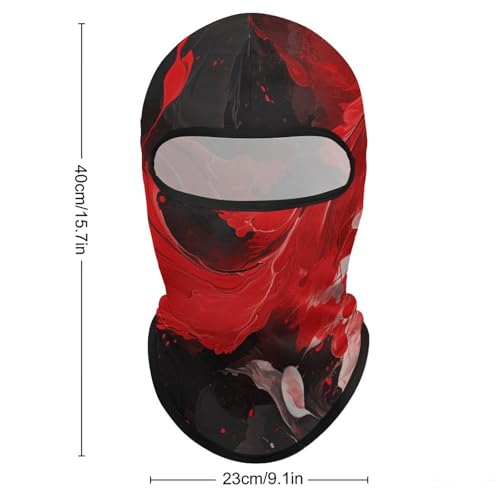 Balaclava Ski Mask Balaclava Face Mask Full Face Cover Sun Protection Hood Red Black White Abstract Summer Cooling Neck Gaiter Cycling Balaclavas UV Protector Sun Head Cover for Men Women miniatura 2
