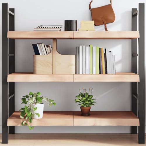 Generisch jiangboyue-363577 - Estantería de pared (120 x 50 x 2-6 cm, madera maciza de roble sin tratar)