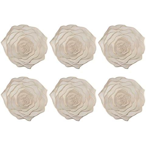 Terafeels Round Rose Placemats Set of 6 Cover