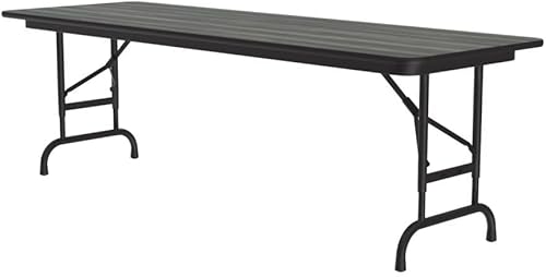 Miniatura 70 de Correll - Mesa plegable de altura ajustable y resistente, parte superior laminada de alta presión, fabricada en Estados Unidos, delantal de acero