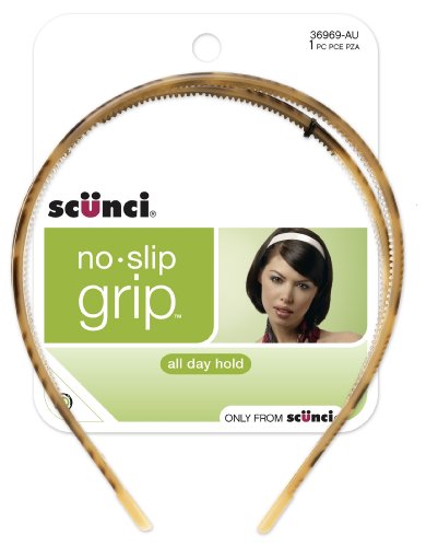 Scunci No-slip Grip Split 2-strand Plastic Split Headband, Colors may vary