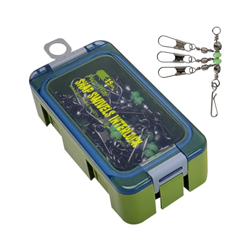 釣りルアースイベル | 15個 五方向 投げ釣り用具 発光ビーズ付き | 5ウェイルアーコネクタークリップ,海水 淡水 湖 池 小川 用