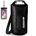 Leader Accessories New Heavy Duty Vinyl Waterproof 5L Black Dry Bag for Boating Kayaking Fishing Rafting Swimming Floating and Camping
