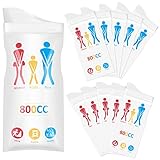 DAFURIET 800ML Disposable Urine Pee Bags - 12 Pack Male/Female Portable Urinals Toilet/Vomit Bags for Travel&Camping, Unisex with Men/Women/Kids