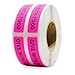 LabelValue | Give with Food - Veterinary Labels/Stickers - 0.375” x 1.625”, [500 Labels/1 Roll], Fluorescent Pink | Warning Stickers for Veterinary Clinics/Hospitals
