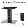 suptek Desktop Speaker Stands Mount Set 256mm for Bookshelf Speakers Bracket, 240 x 210mm Metal Tray, Compatible with 5” to 7” Speakers, Black SDM003LB #1