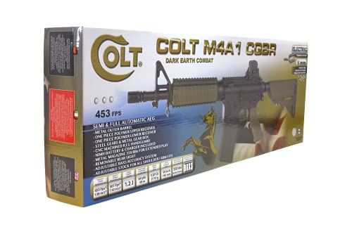 Soft Air Usa Colt M4A1 M4 Cqbr Aeg Electric Airsoft Rifle With Adjustable Hop-Up, Dark Earth/Tan, 453 Fps #TOP6