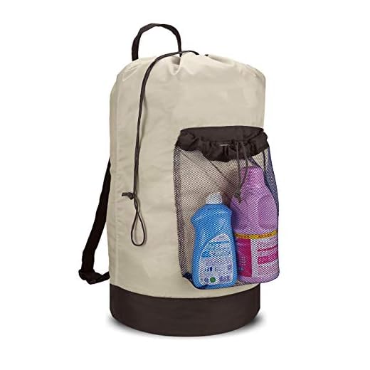 Dalykate Backpack Laundry Bag, Laundry Backpack with Shoulder Straps and Mesh Pocket Durable Nylon Backpack Clothes Hamper Bag with Drawstring Closure for College, Travel, Laundromat, Apartment
