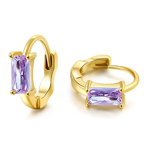 Image of DAILY VIBES Dainty Butterfly Cross CZ Small Huggie Hoop Earrings for Women