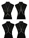 Finrezio Thin Sexy Gold Cross Body Belly Chains Necklace Jewelry for Women 4Pcs a Set (A:4pcs Gold Tone)