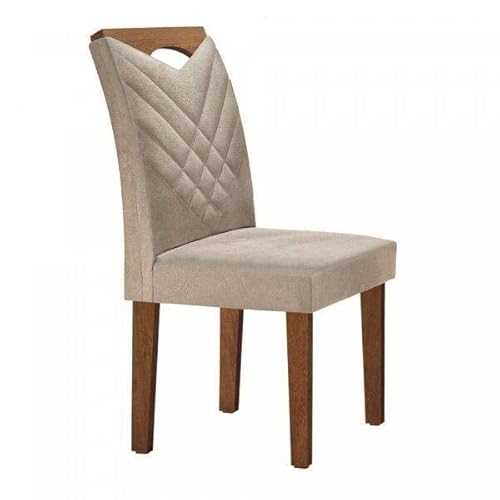 Conjunto 2 Cadeiras Estofadas Texas Espresso Móveis Chocolate/jacar