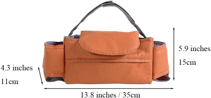 Miniatura 5 de Organizador universal para cochecito, bolsillo frontal para pañuelos, organizador de cochecito con portavasos, bolsa de cochecito, accesorio
