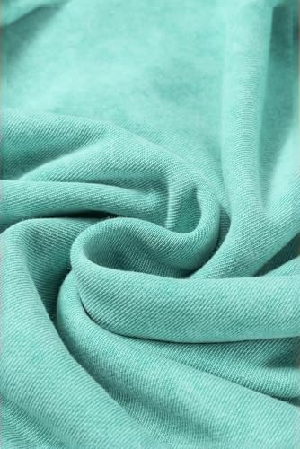 KevaMolly Womens Travel Outfits Summer Lounge Set 2 Pieces Mineral Wash Cotton Tank Top Lined Split Athletic Skirt Set Green M