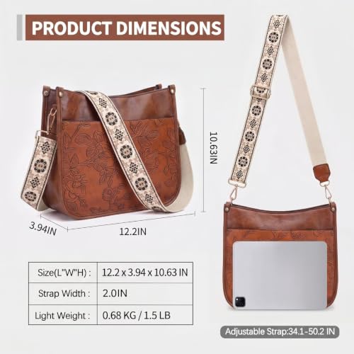 Image of AUYOCO Vegan Leather Crossbody Bags for Women Purse Shoulder Bag