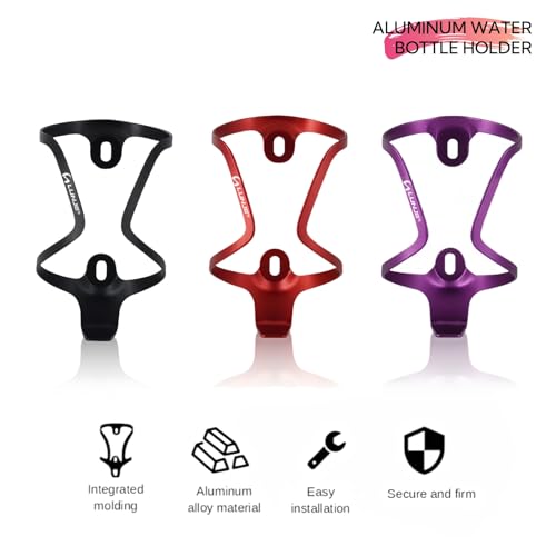 GOUCRRO Bike Water Bottle Holder: Ultra-Light Bicycle Bottle Cages with Screws, Alloy Aluminum, Universal Bike Cup Holder Rack for Road MTB Bikes (Colorful)