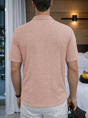 Image of Noble Monk Men's Solid Casual Shirt | Half Sleeve | Regular Fit | Polo Shirt for Men
