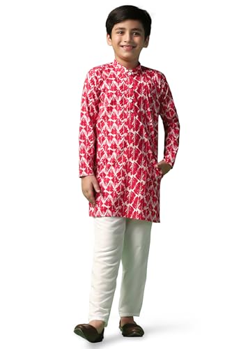 Image of Fashion Dream Boy's Cotton Blend Printed Kurta Pant Set|Kurta Set|Kurta And Pant Set|Kids Ethnic Set|Ethnic Set