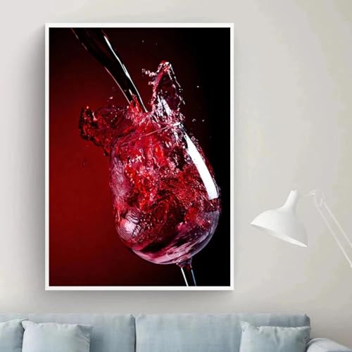 Impression sur toile vin grand format 80x120cm pour grand mur vide