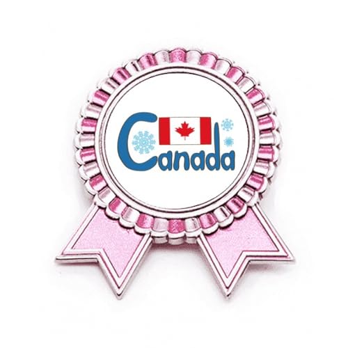 Broche drapeau Canada bleu pour la cérémonie des prix rose