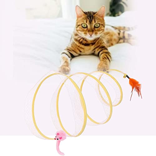 Gazechimp Cat Tunnel Tube Pet Collapsible Toy Small Animals Playing Tent For Puppy Indoor Pet Accessories, Mouse Round #TOP5