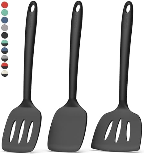 Coukre 3 Pack Silicone Spatula Set, High Heat Resistant, BPA-Free...