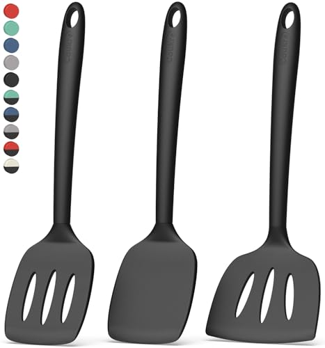 Coukre 3 Pack Silicone Spatula Set, High Heat Resistant, BPA-Free, ...