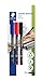 Produktbild STAEDTLER permanenter Universalstift Lumocolor, wisch- und wasserfest, sekundenschnell trocken, nachfüllbar, Linienbreite 1 mm, 3 Marker blau/rot/schwarz auf Blisterkarte, 317-S BK3D