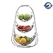 Cesti di Frutta a 3 Livelli, portafrutta in Acciaio Inossidabile con Amaca Tripla, Frutta e Verdura Cesto in Metallo per caricare Frutta e Verdura, Decorazione del Soggiorno