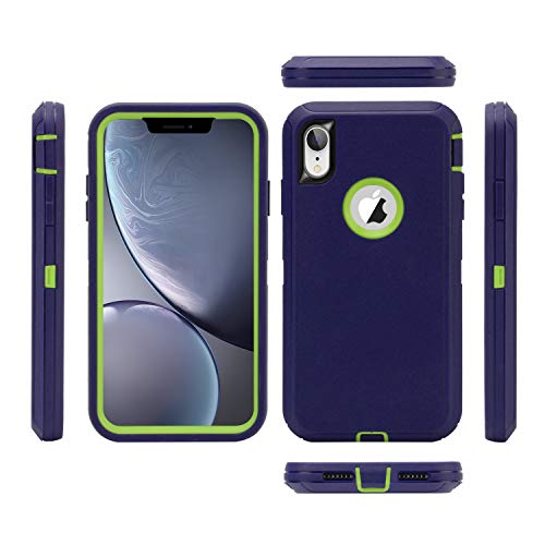 MAXCURY for iPhone XR Case, Heavy Duty Shock Absorption Full Body Protective Case for iPhone XR with Hard PC Bumper + Soft TPU Back Cover Not Built in Screen Protector