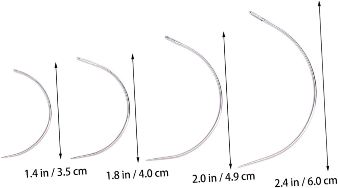 PLAFOPE 96pcs c Type Curved Needles for Hand Sewing Ideal for Darning Crocheting Craft Projects
