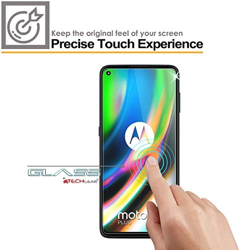 TECHGEAR 2 Pack GLASS Edition Compatible for Motorola Moto G9 Plus, Tempered Glass Screen Protector Covers [2.5D Round Edge] [9H Hardness] [Crystal Clarity] [Scratch-Resistant] [No-Bubble]