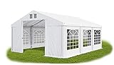 Partyzelt 4x6m wasserdicht weiß Zelt 560g/m² PVC Plane Hochwertigeszelt Gartenzelt Summer SD - Faltpavillon, Gartenpavillon, Pavillon, Lagerzelt, Gartenhaus, Zeltgarage, Garagenzelt - Partyzelt