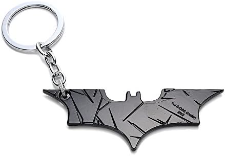 Loveboat TM & DC Comics Movie Bat Man Alloy Metal Bat Mask Dart Keychain, Black Type 1, Modern