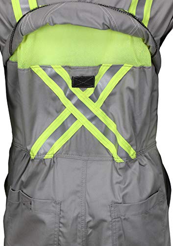 Image of MCR Safety Summit Breeze Flame Resistant FR Long Sleeve Coveralls, 7 oz Cotton, Reflective, Vents, Gray, 40