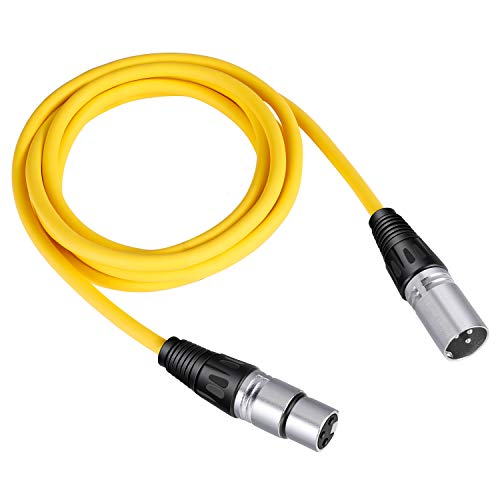 Neewer 6-Pack 2M XLR Macho a Hembra XLR Cables Color Micrófono de Goma Blindados Cable Remiendo Cable de Equilibrada Cable de Serpiente(Verde,Azul,Púrpura,Rojo,Amarillo y Naranja)