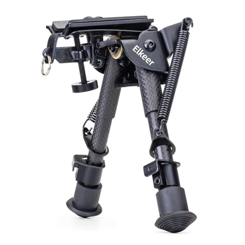 Elkeer SC11 Bipied inclinable en fibre de carbone - pieds réglables et support à goujons