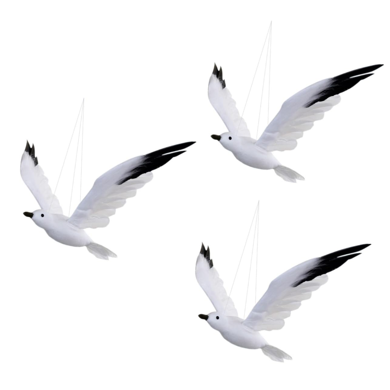Decorazioni Appese A Forma Di Gabbiano - 3 Pezzi Realistici In Schiuma Per Matrimoni E Feste - Foto 8