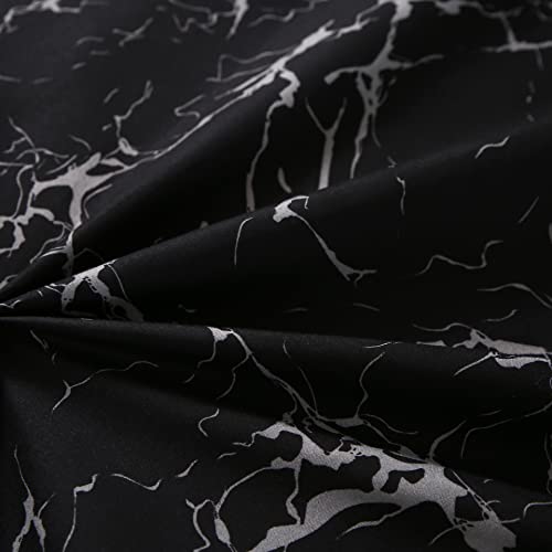 Mag Black Marble, Super Soft Microfiber Bed Sheet 3Pc, Marble Bedding Sheet Set Included 1 Fitted Sheet With 2 Pillowcases thumb #4