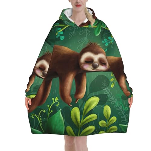 Couverture à capuche paresseux pour soirée télé et cocooning d'hiver