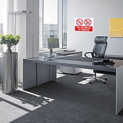 Mayoii 6PCS Self Adhesive No Smoking Signs, No Smoking Adherent Vinyl Stickers (180mm X 135mm), Waterproof No Smoking Or Vaping Signs, Safety Warning Signs Indoor And Outdoor Use (12)