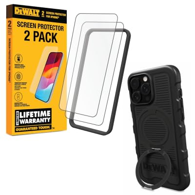 DEWALT Glass Screen Protector For IPhone - Apple Compatible - Easy Install - Applicator Included - 2-Pack (iPhone 16 Plus - View #5