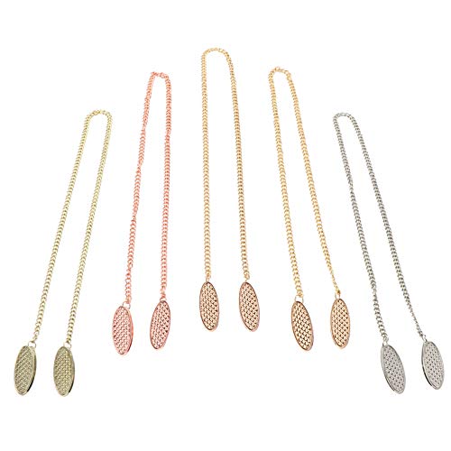 FOMIYES クリップ 5 個金属よだれかけチェーンホルダー 歯科よだれかけクラスプ ダイニング服プロテクター 固定クリップ歯科大人と高齢者