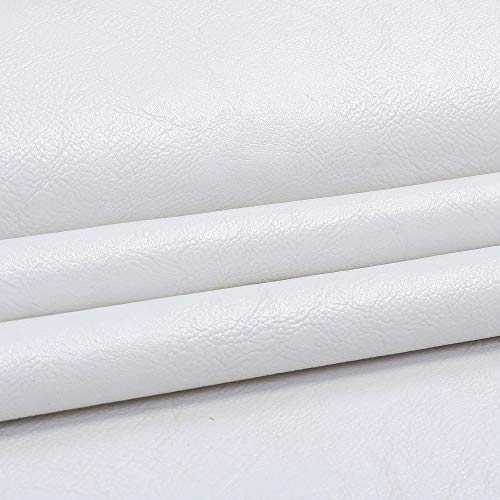 Image of SAE Rexine, Faux and Artificial Leather Fabric Car, Sofa, Chair and Auto Seat Cover (White)