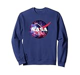 18NASA00083A-001 NASA Purple Pink Mix Galaxy Style Logo Felpa